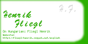 henrik fliegl business card